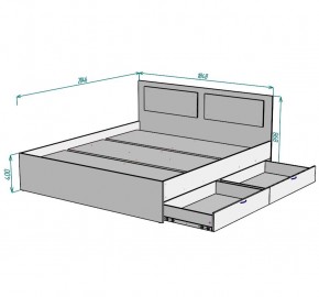 Кровать Ольга L43 (1800) 2 ящика в Ревде - revda.ok-mebel.com | фото 2