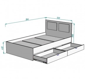 Кровать Ольга L45 (1200) 2 ящика в Ревде - revda.ok-mebel.com | фото 2