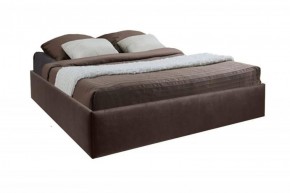 Кровать Подиум с ПМ 1200 (экокожа коричневая) в Ревде - revda.ok-mebel.com | фото 1