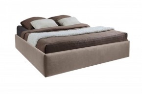 Кровать Подиум с ПМ 1400 (велюр серый) в Ревде - revda.ok-mebel.com | фото 1