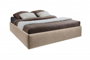Кровать Подиум с ПМ 1400 (велюр светло-серый) в Ревде - revda.ok-mebel.com | фото 2