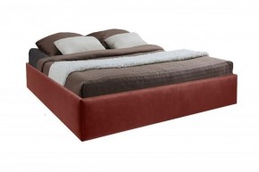 Кровать Подиум с ПМ 1600 (велюр бордо) в Ревде - revda.ok-mebel.com | фото 1