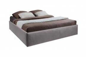 Кровать Подиум с ПМ 1600 (велюр темно-серый) в Ревде - revda.ok-mebel.com | фото