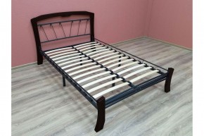 Кровать "Муза 4 Лайт" КМД9 Черная (1400*2000) (ножки-шоколад) с коваными изделиями в Ревде - revda.ok-mebel.com | фото 3
