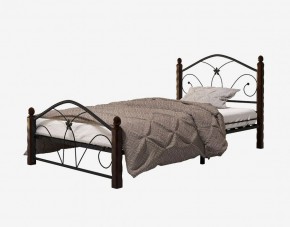 Кровать "Селена 1" Черная (900*2000) (ножки-шоколад) с коваными элементами в Ревде - revda.ok-mebel.com | фото 2