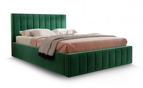 Кровать "Вена" 1400 СТАНДАРТ Вариант 1 Мора зеленый + бельевой ящик с кроватным основанием и подъемным механизмом в Ревде - revda.ok-mebel.com | фото