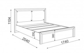 Кровать 1.6 Глэдис М31 с настилом и мягкой частью (ЯШС/Белый) в Ревде - revda.ok-mebel.com | фото 3