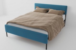 Кровать Стандарт Мини с ортопедическим основанием 800 (велюр голубой) в Ревде - revda.ok-mebel.com | фото