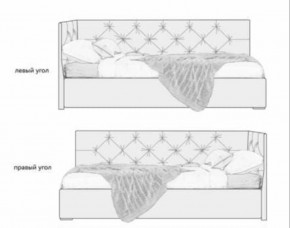 Кровать угловая Лэсли интерьерная +настил ДСП (80х200) в Ревде - revda.ok-mebel.com | фото 2