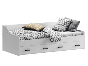 ВЕГА NEW Кровать 900 с настилом ЛДСП (Белый глянец/белый) в Ревде - revda.ok-mebel.com | фото 1