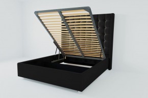 Кровать Венеция ЛЮКС с ПМ 1200 (экокожа кольт ч) в Ревде - revda.ok-mebel.com | фото