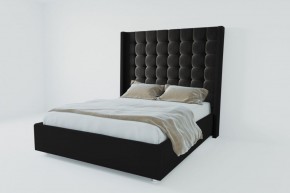 Кровать Венеция ЛЮКС с ПМ 1200 (экокожа кольт ч) в Ревде - revda.ok-mebel.com | фото 2