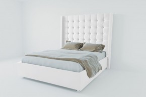 Кровать Венеция ЛЮКС с ПМ 1600 (экокожа белая) в Ревде - revda.ok-mebel.com | фото 2