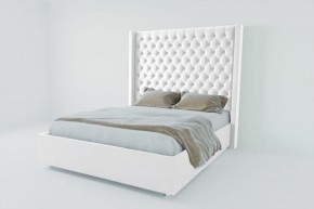 Кровать Версаль ЛЮКС без основания 2000 (экокожа белая) в Ревде - revda.ok-mebel.com | фото