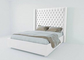Кровать Версаль ЛЮКС с ПМ 800 (экокожа белая) в Ревде - revda.ok-mebel.com | фото