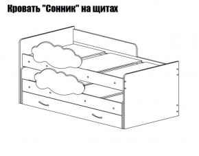 Кровать выкатная Соник (800*1900) в Ревде - revda.ok-mebel.com | фото 2