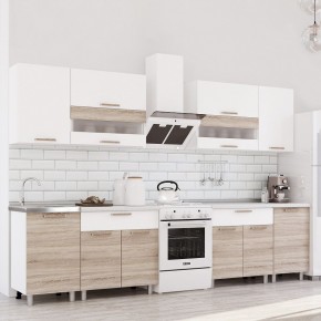 Кухня Айсбери 2.4 м (Белый/Дуб Сонома) в Ревде - revda.ok-mebel.com | фото