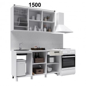Кухонный гарнитур ДИОР 1500 (Белый/Дуб Крафт белый) в Ревде - revda.ok-mebel.com | фото 2