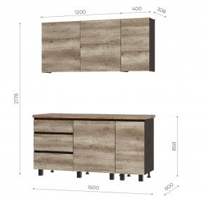 Кухня Энигма 1.6 м (венге/дуб каньон) в Ревде - revda.ok-mebel.com | фото 5