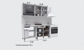 Кухня Кантри 1.6 Готовое решение столешница 38мм в Ревде - revda.ok-mebel.com | фото 2