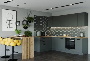 Кухня угловая Антрацит 2600х1600 (Стол. 38мм) в Ревде - revda.ok-mebel.com | фото