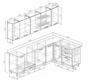 Кухня угловая Трансильвания 2600х1600 мм (Стол. 38 мм) в Ревде - revda.ok-mebel.com | фото 2