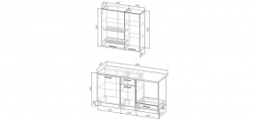 Кухонный гарнитур Белый Глянец 1600 h950 (Стол. 38мм) в Ревде - revda.ok-mebel.com | фото 2