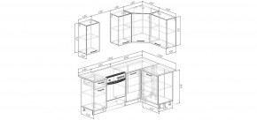 Кухонный гарнитур Белый Глянец 2000*1200 (Стол. 26мм) в Ревде - revda.ok-mebel.com | фото 2