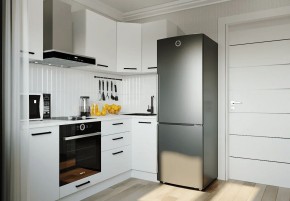 Кухонный гарнитур Белый Глянец 2200*1000 (Стол. 26мм) в Ревде - revda.ok-mebel.com | фото