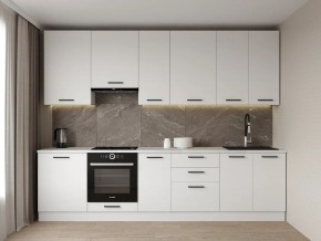 Кухонный гарнитур Белый Глянец 3000 h950 (Стол. 26мм) в Ревде - revda.ok-mebel.com | фото