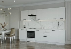 Кухонный гарнитур Белый Глянец 3000 (Стол. 26мм) в Ревде - revda.ok-mebel.com | фото