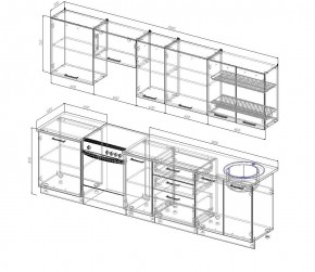 Кухонный гарнитур Бланка 3000 (Стол. 26мм) в Ревде - revda.ok-mebel.com | фото 2