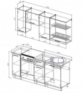 Кухонный гарнитур Дели 1800 (Стол. 26мм) в Ревде - revda.ok-mebel.com | фото 2