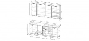 Кухонный гарнитур Каппучино 2200 h950 (Стол. 26мм) в Ревде - revda.ok-mebel.com | фото 2