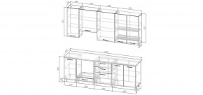 Кухонный гарнитур Каппучино 2400 h950 (Стол. 26мм) в Ревде - revda.ok-mebel.com | фото 2
