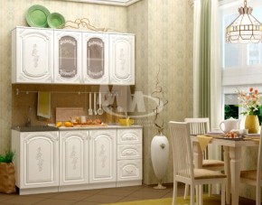 ЛИЗА-2 Кухонный гарнитур 1,7 Белый глянец холодный в Ревде - revda.ok-mebel.com | фото