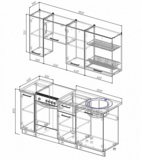 Кухонный гарнитур Лофт 1800 (Стол. 26мм) в Ревде - revda.ok-mebel.com | фото 2