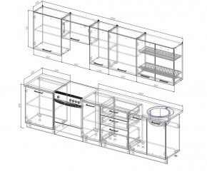 Кухонный гарнитур Лофт 3000 (Стол. 26мм) в Ревде - revda.ok-mebel.com | фото 2