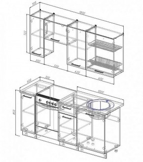 Кухонный гарнитур Шампань 1800 (Стол. 26мм) в Ревде - revda.ok-mebel.com | фото 2