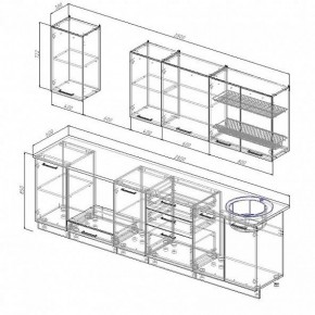 Кухонный гарнитур Шампань 2800 (Стол. 26мм) в Ревде - revda.ok-mebel.com | фото 2