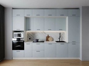Кухонный гарнитур Смоки 3400 (Стол. 26мм) в Ревде - revda.ok-mebel.com | фото