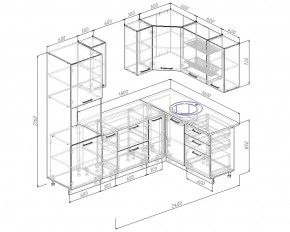 Кухонный гарнитур угловой Бланка 2400х1600 (Стол. 38мм) в Ревде - revda.ok-mebel.com | фото 2