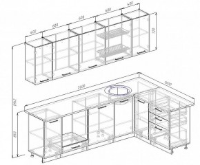 Кухонный гарнитур угловой Бланка 2600х1600 (Стол. 38мм) в Ревде - revda.ok-mebel.com | фото 2