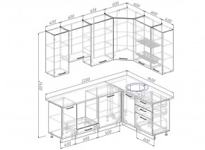 Кухонный гарнитур угловой Дели 2200*1600 (Стол. 38мм) в Ревде - revda.ok-mebel.com | фото 2