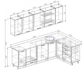 Кухонный гарнитур угловой Дели 2600*1600 (Стол. 38мм) в Ревде - revda.ok-mebel.com | фото 2