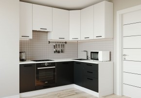 Кухонный гарнитур угловой Графика 2200х1600 (Стол. 38мм) в Ревде - revda.ok-mebel.com | фото