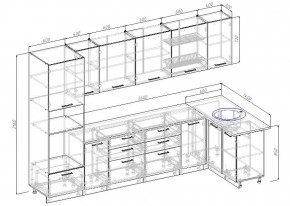 Кухонный гарнитур угловой Графика 3200х1400 (Стол. 26мм) в Ревде - revda.ok-mebel.com | фото 2