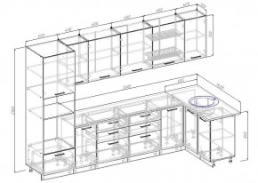 Кухонный гарнитур угловой Графика 3200х1400 (Стол. 38мм) в Ревде - revda.ok-mebel.com | фото 2
