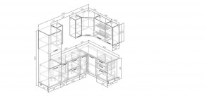 Кухонный гарнитур угловой Санторини 2400*1600 (Стол. 38мм) в Ревде - revda.ok-mebel.com | фото 2
