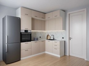 Кухонный гарнитур угловой Шампань 2200*1700 (Стол. 38мм) в Ревде - revda.ok-mebel.com | фото